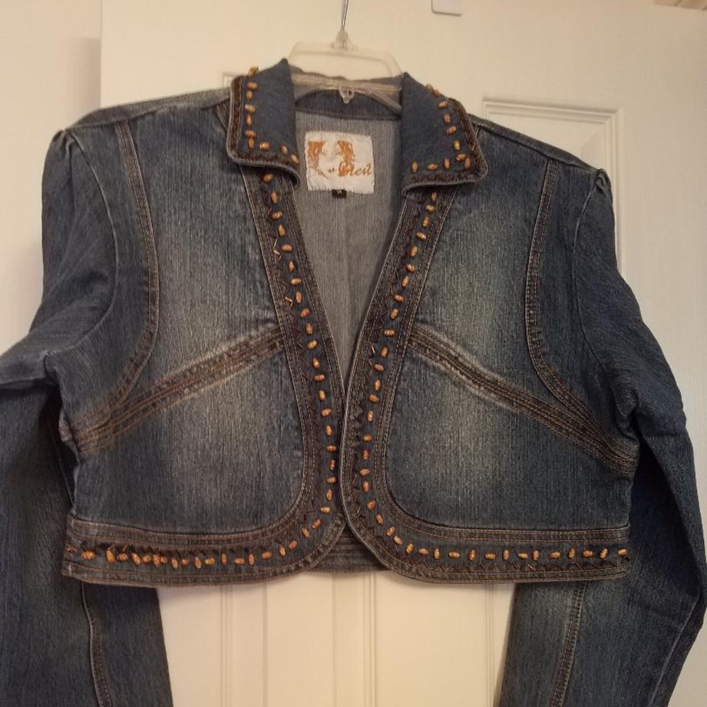 NWOT**Denim Bolero Jacket